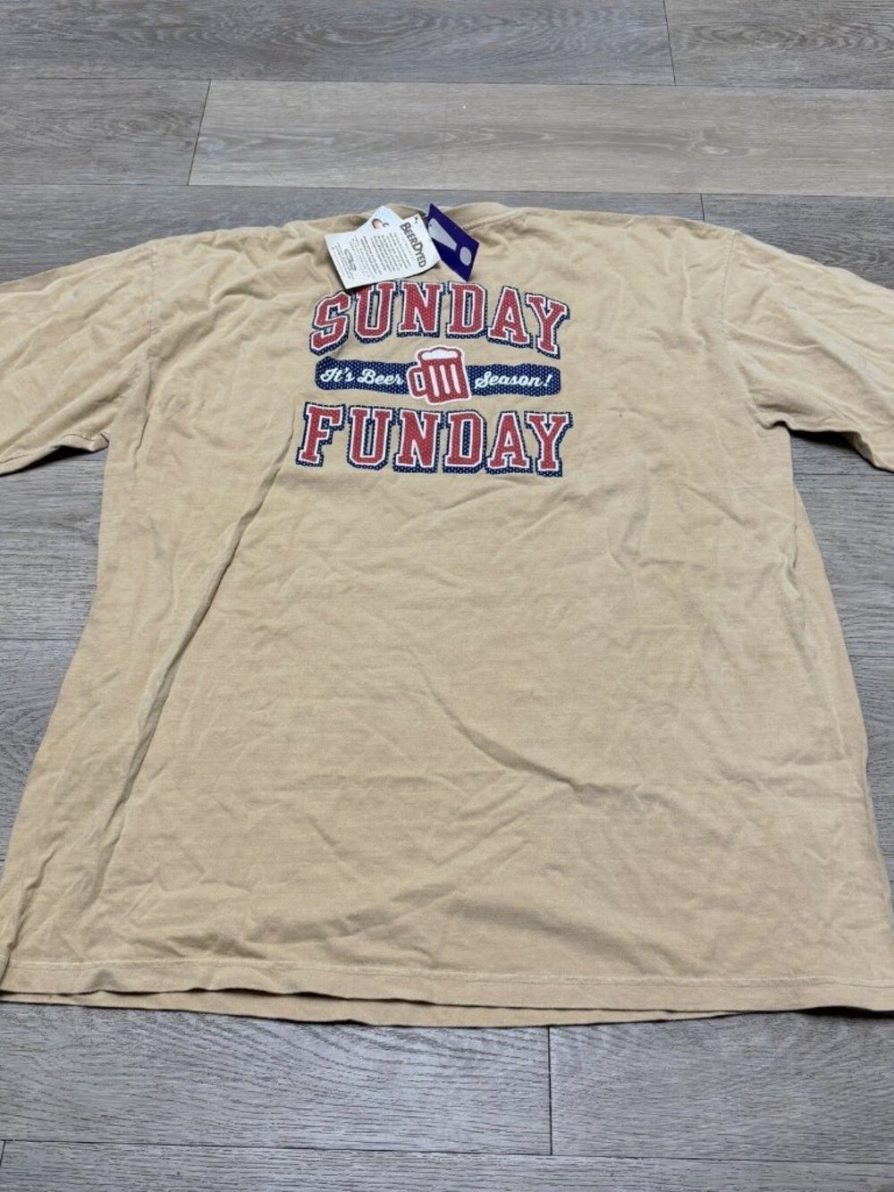Crazy Shirts Sunday Funday Men's 2XL Beer Dyed Shirt NWT Read Info